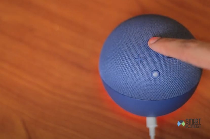 press button on echo