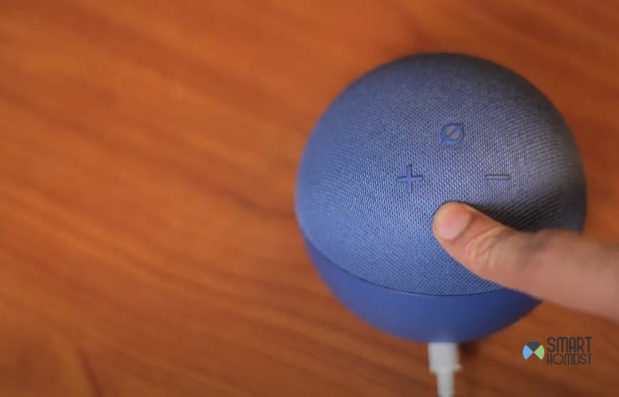 press lower button on echo