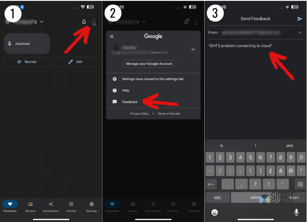 GH3 not connecting to cloud