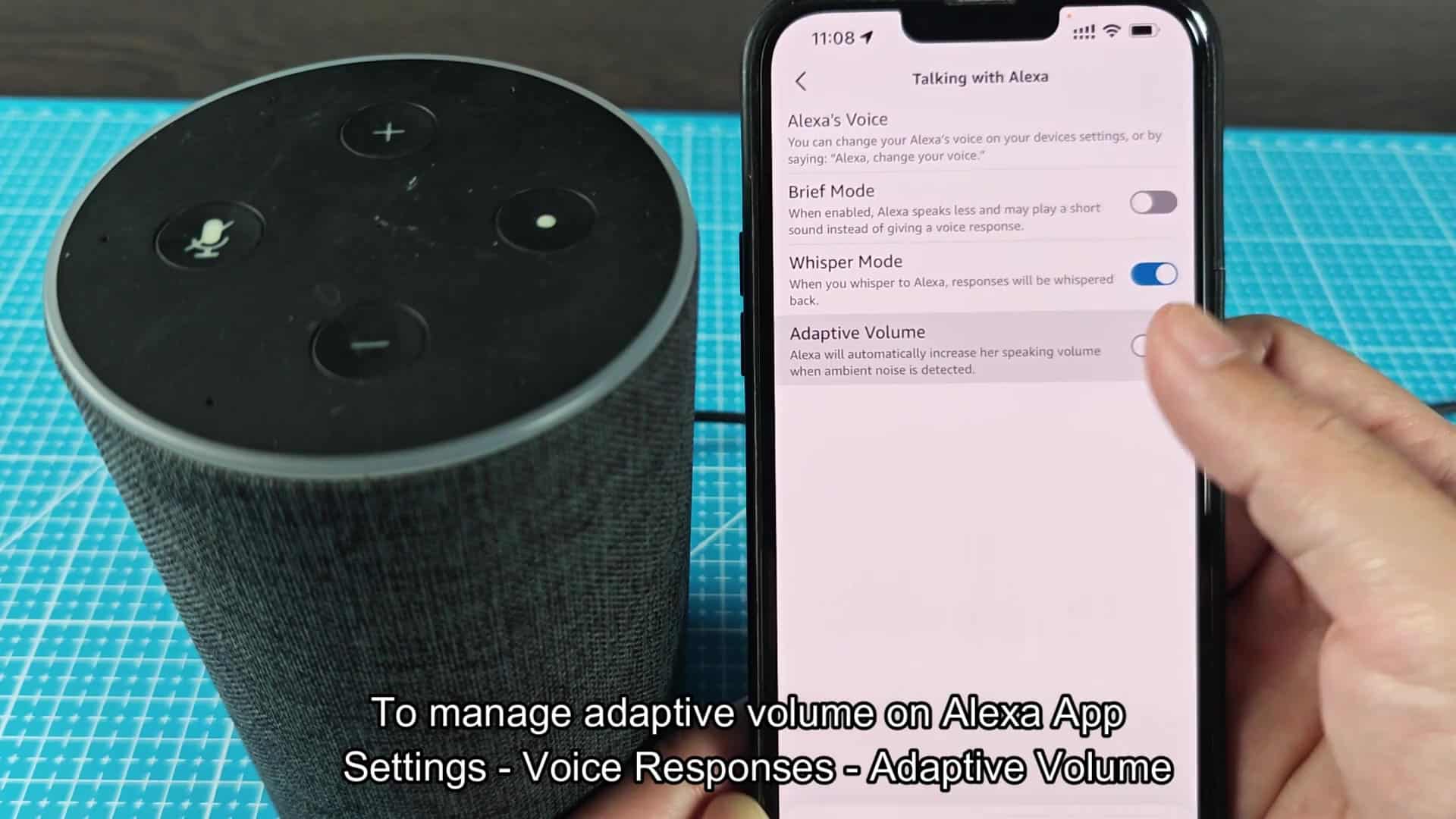 Adaptive volume toggle in settings Adaptive volume toggle in settings