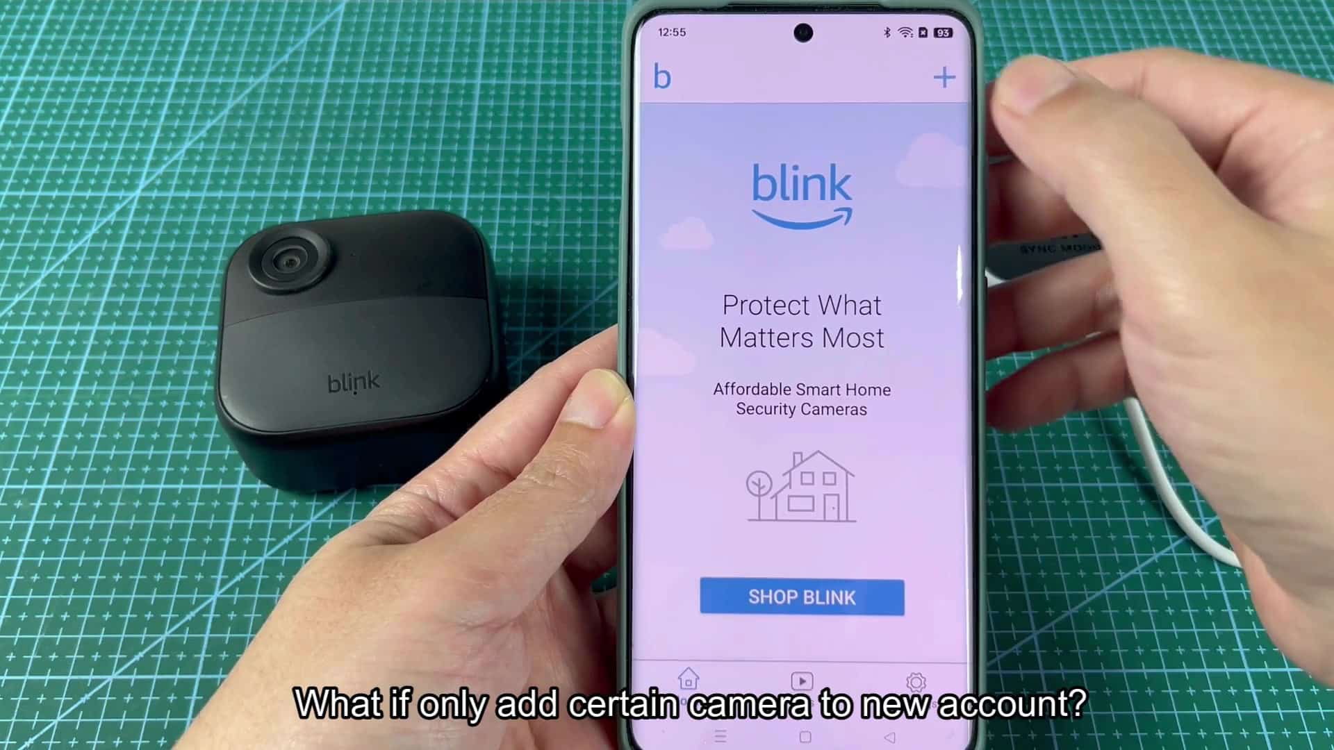 Add device menu in Blink application Add device menu in Blink application