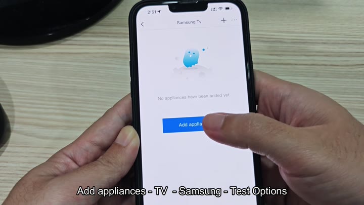 Adding Samsung TV appliance option Adding Samsung TV appliance option