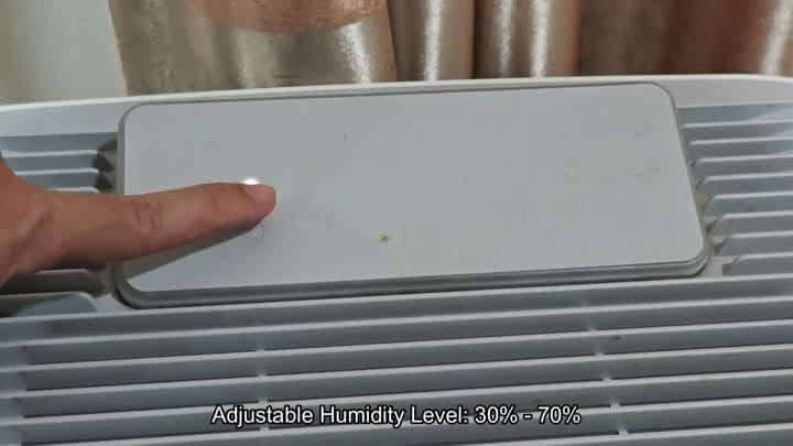 Adjustable humidity level control interface Adjustable humidity level control interface