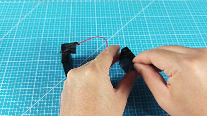 Adjusting wires on battery connector Adjusting wires on battery connector