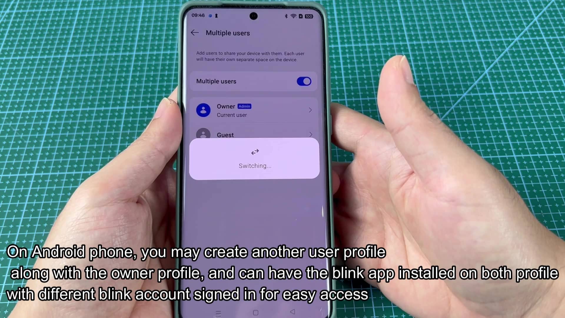 Android multiple users profile switching screen Android multiple users profile switching screen