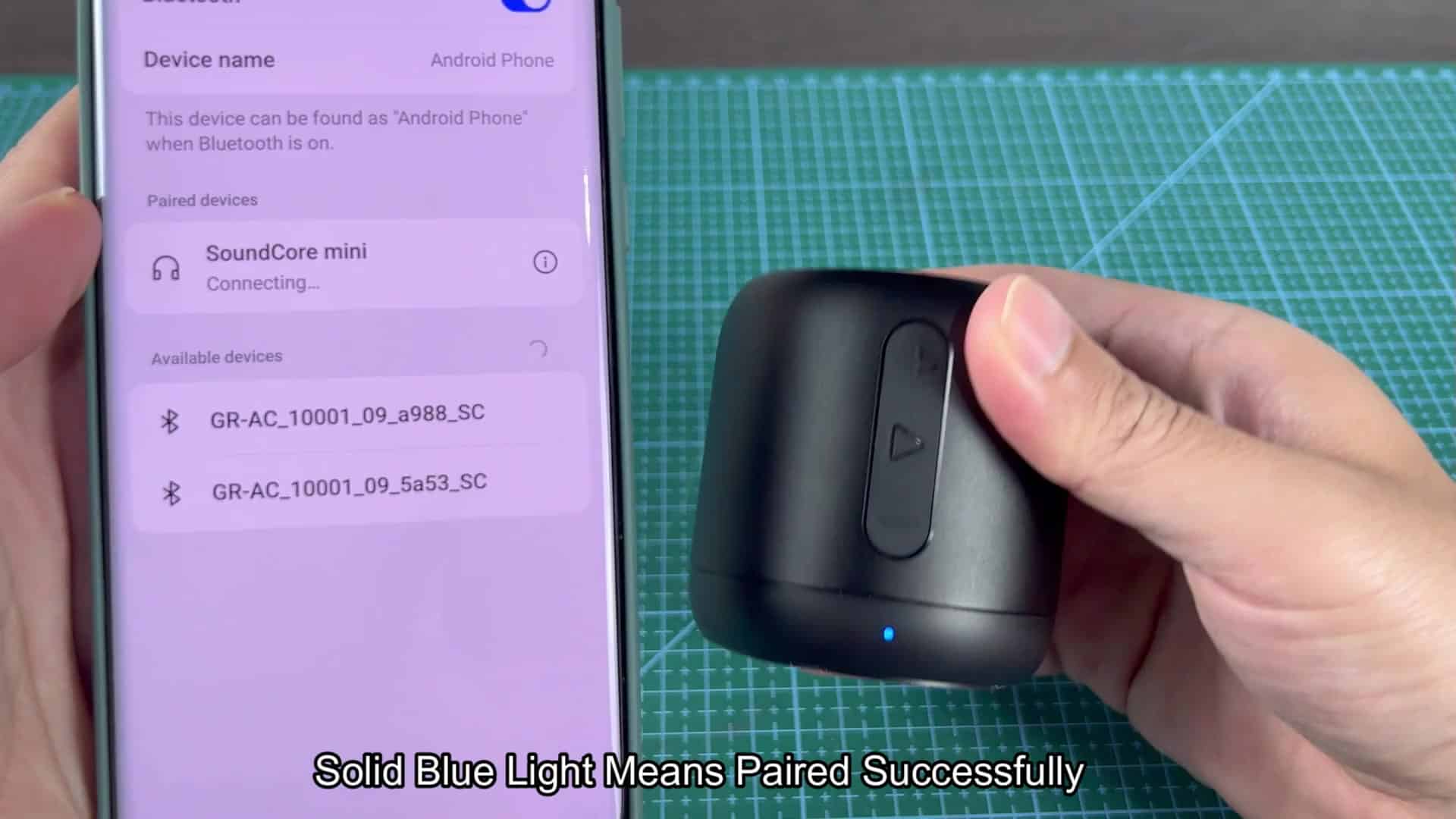 Anker speaker paired and in use Anker speaker paired and in use