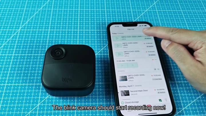 App displays recorded video clip list App displays recorded video clip list