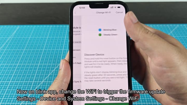 App instructions for changing wifi network App instructions for changing wifi network