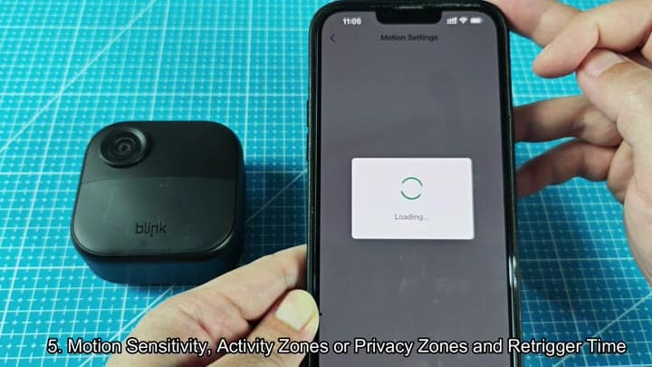 App loading motion sensitivity settings App loading motion sensitivity settings