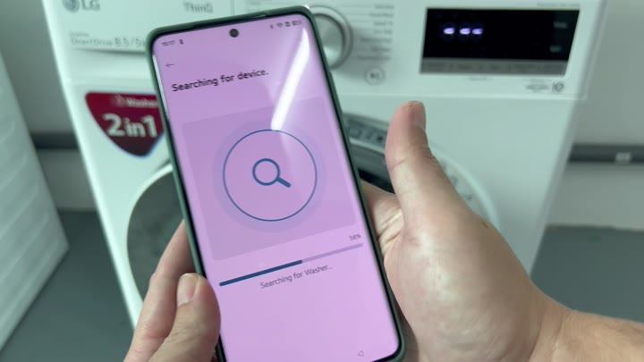 App searching for washer device signal App searching for washer device signal