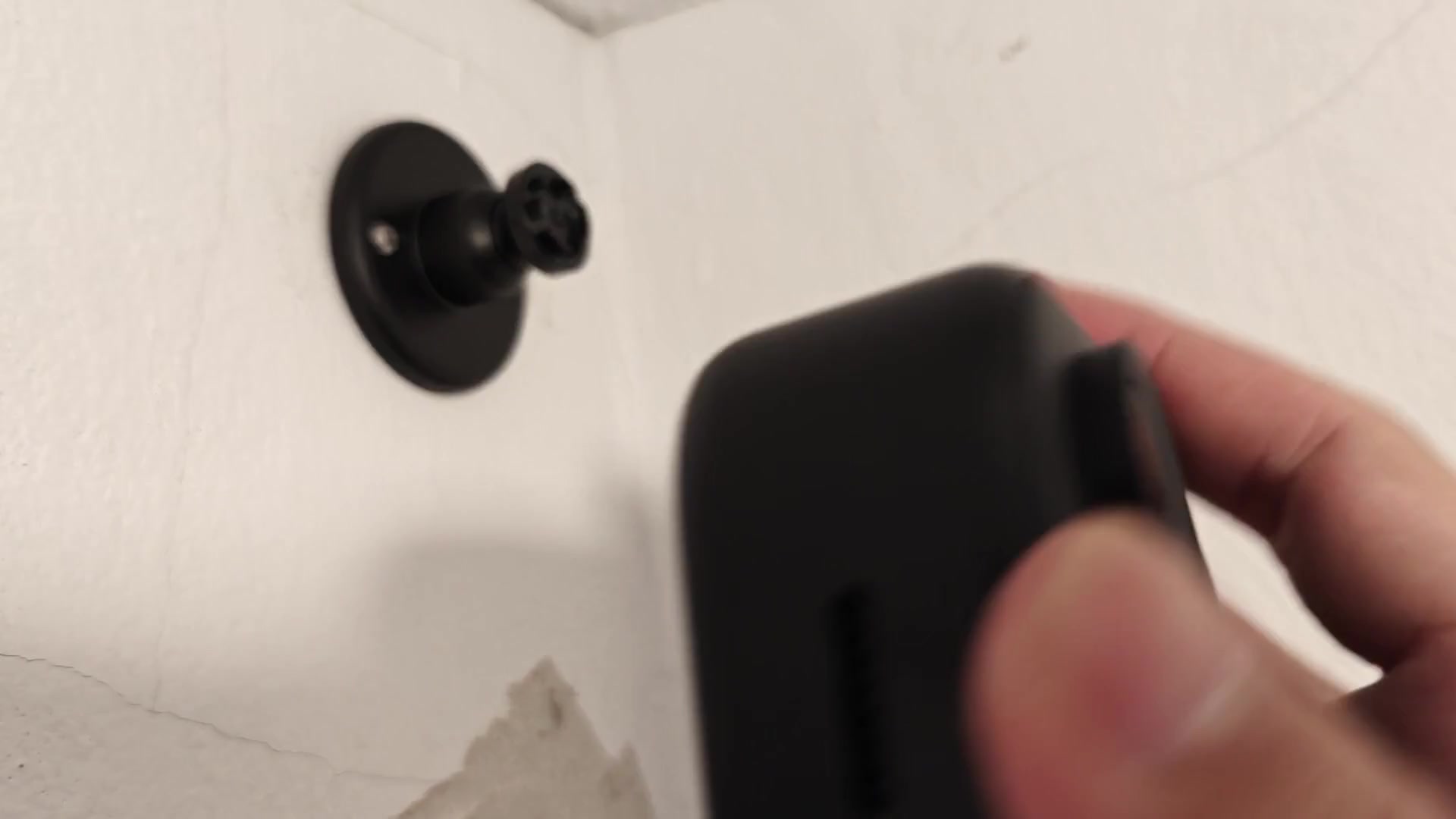 Attaching camera body to wall mount Attaching camera body to wall mount