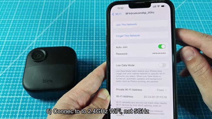 Avoid 5GHz network for Blink camera Avoid 5GHz network for Blink camera