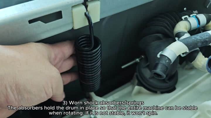 Black coil spring for drum stability Black coil spring for drum stability