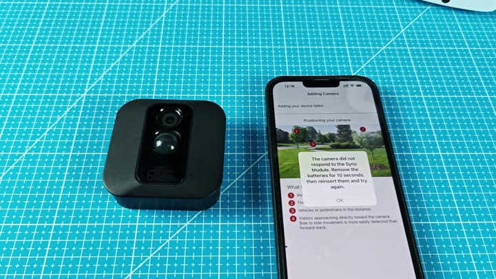Blink camera pairing error on app Blink camera pairing error on app