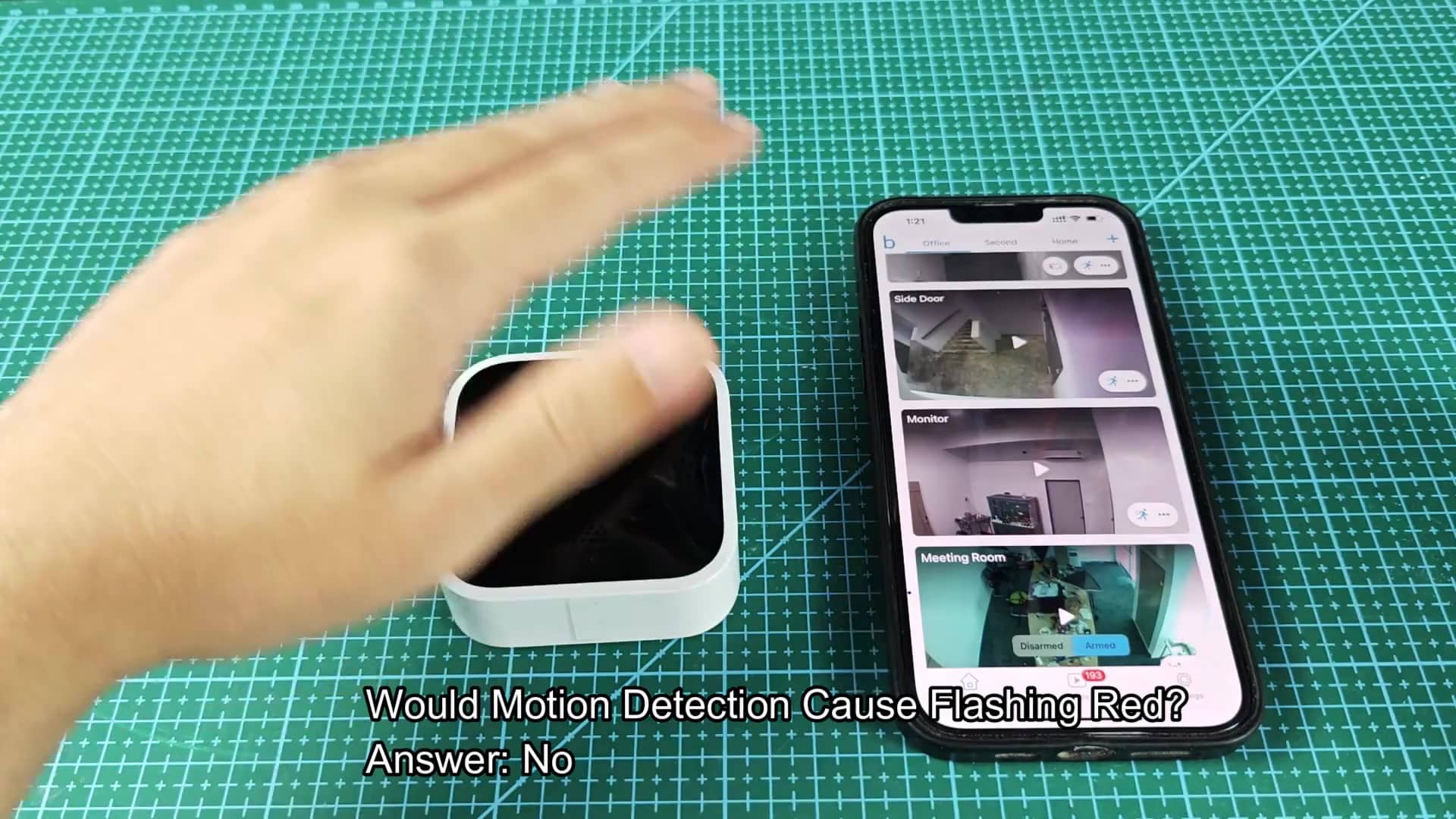 Blue indicator light on Blink camera face Blue indicator light on Blink camera face