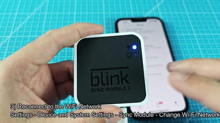 Change Wi-Fi network in Blink app Change Wi-Fi network in Blink app