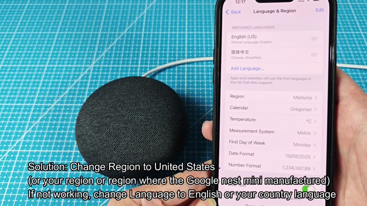 Changing region settings on iPhone Changing region settings on iPhone