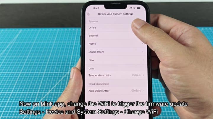 Changing wifi in blink app settings Changing wifi in blink app settings