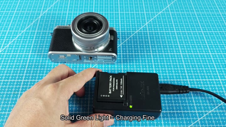 Charger showing solid green light Charger showing solid green light
