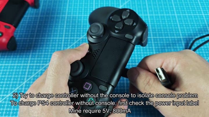 Charging controller directly via USB cable Charging controller directly via USB cable