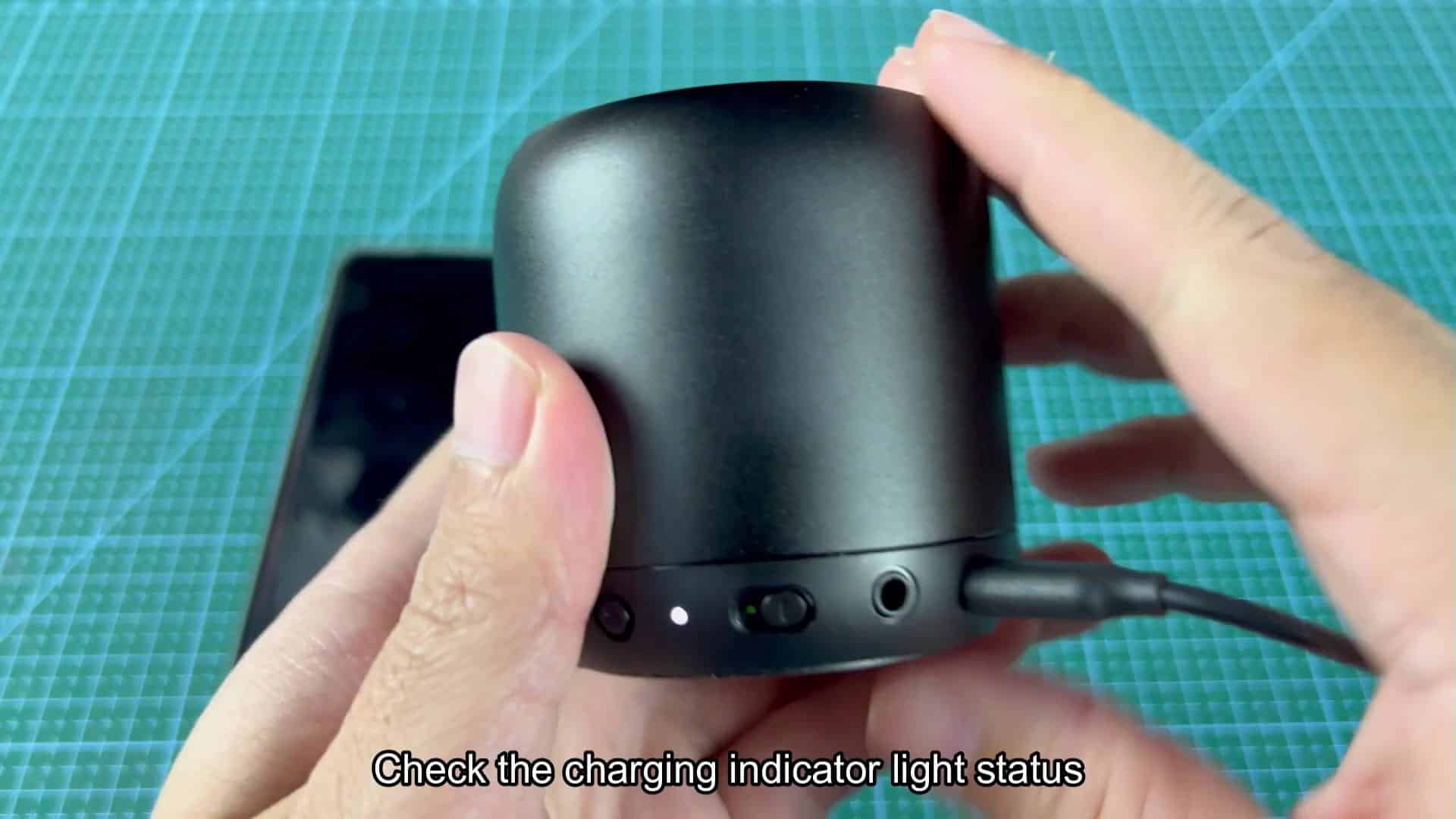 Charging indicator LED lit up white Charging indicator LED lit up white