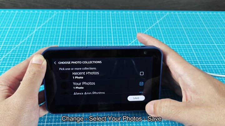 Choose photo collections on screen Choose photo collections on screen