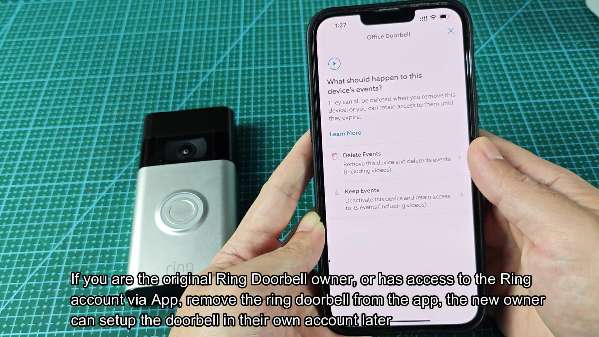 Confirmation page to delete the device Confirmation page to delete the device