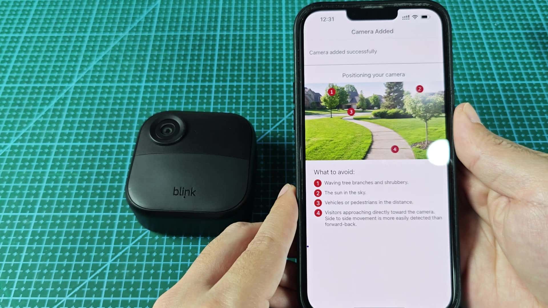 Confirmation that Blink camera was added successfully Confirmation that Blink camera was added successfully