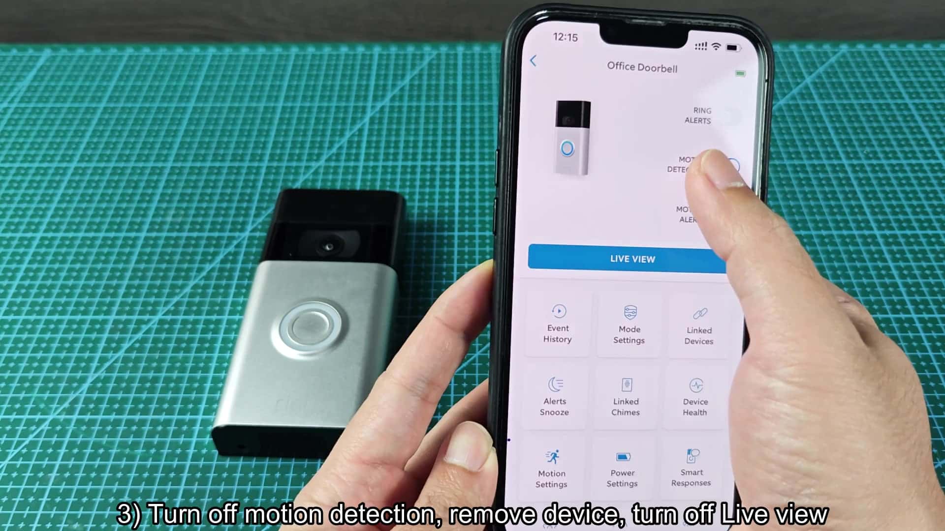 Confirming motion detection shutdown prompt Confirming motion detection shutdown prompt