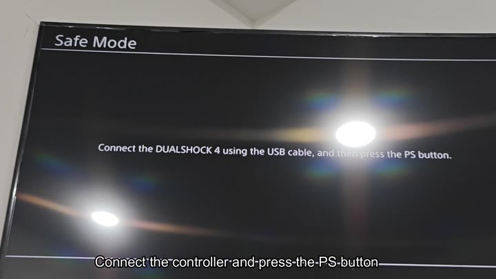 Connect DualShock 4 via USB cable Connect DualShock 4 via USB cable