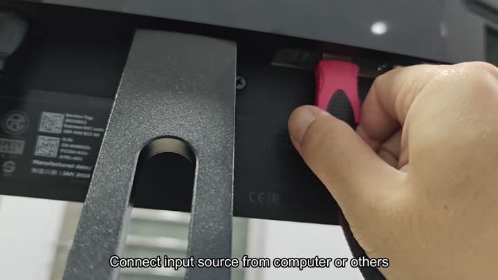 Connect HDMI cable to monitor input Connect HDMI cable to monitor input