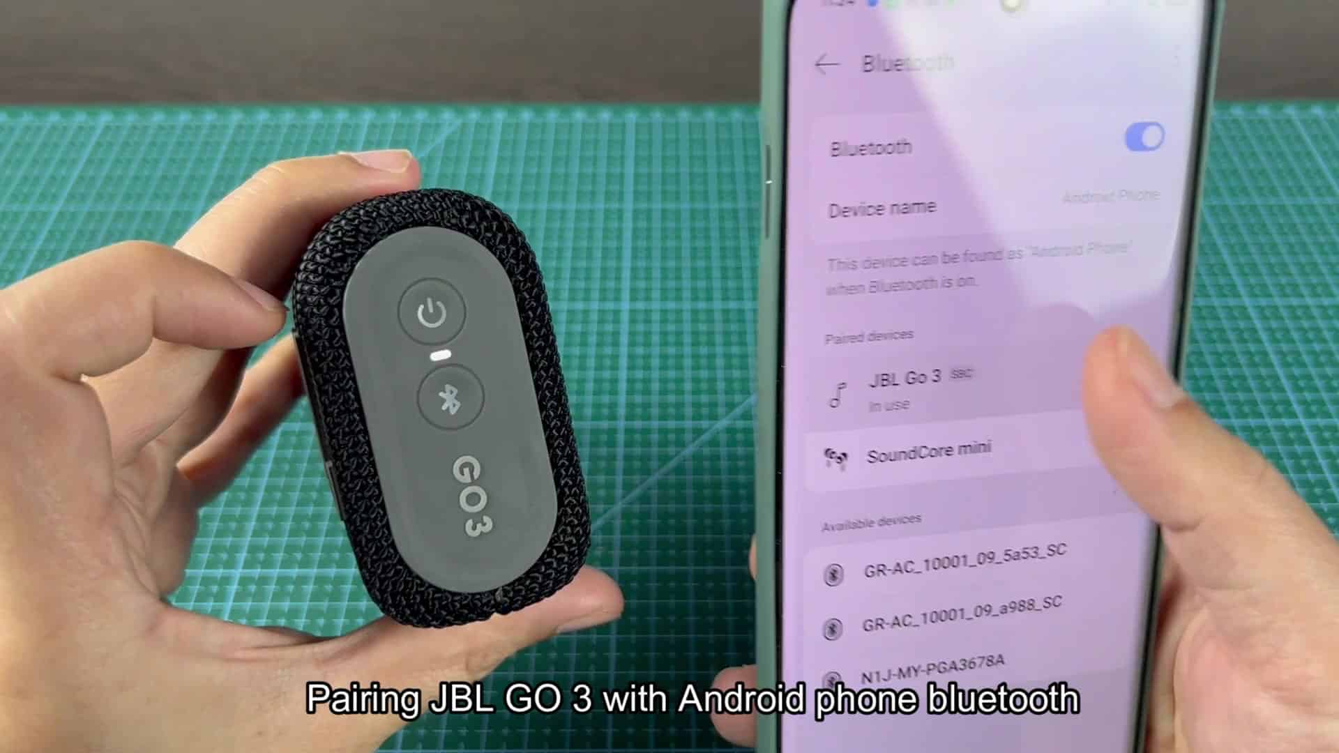 Connected JBL device settings on Android Connected JBL device settings on Android