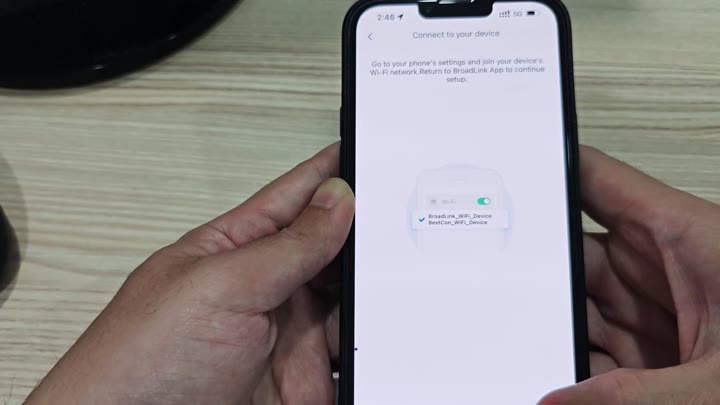 Connecting phone to Broadlink Wi-Fi Connecting phone to Broadlink Wi-Fi