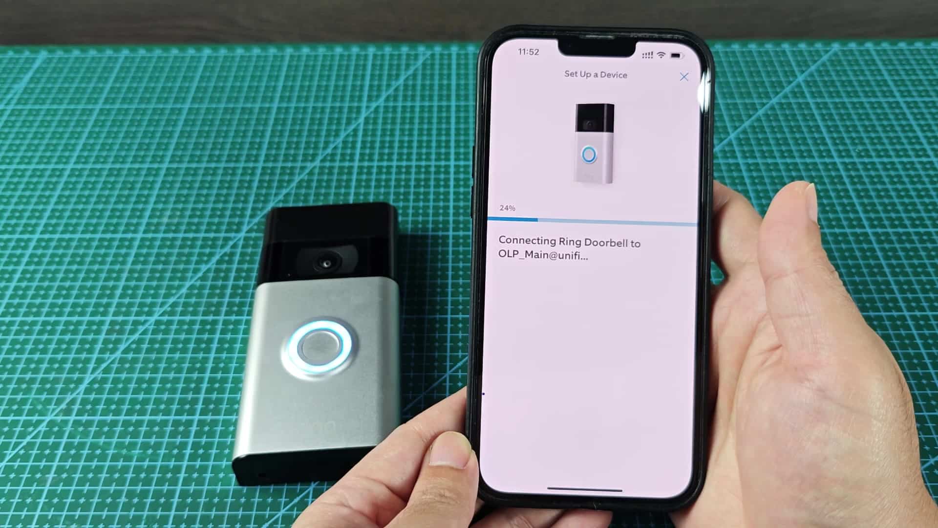 Connecting Ring Doorbell progress at forty five percent Connecting Ring Doorbell progress at forty five percent