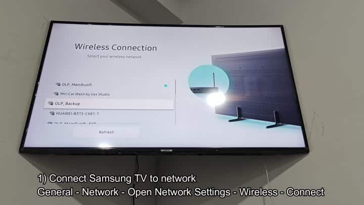 Connecting Samsung TV to Wi-Fi Connecting Samsung TV to Wi-Fi