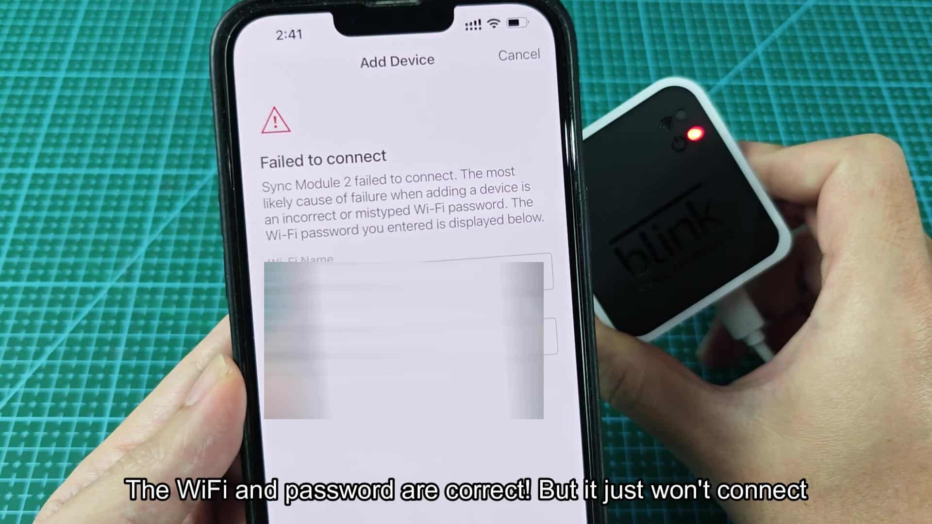Connection failed error message on phone Connection failed error message on phone