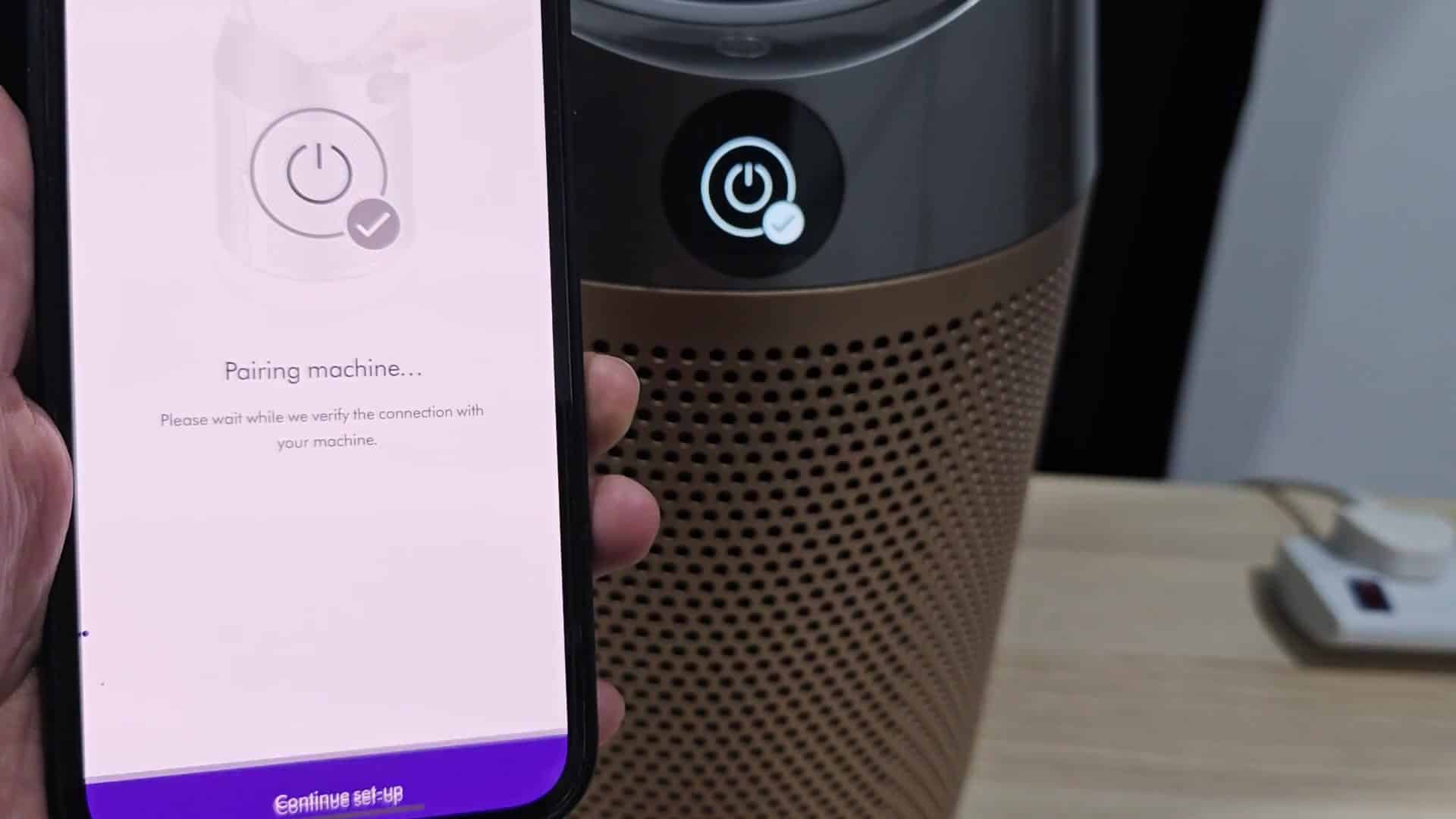 Continuing setup for Dyson air purifier Continuing setup for Dyson air purifier