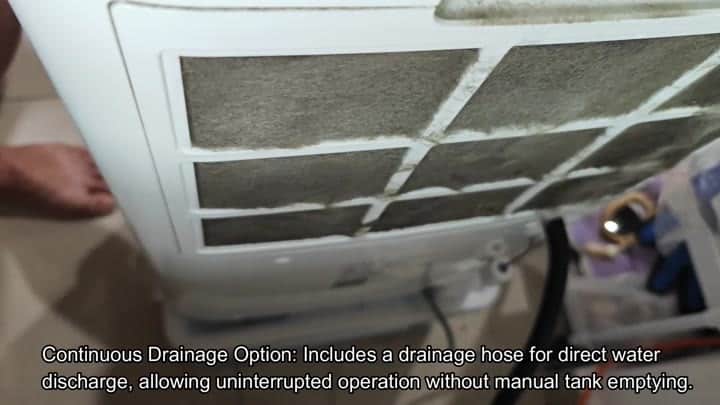 Continuous drainage hose option setup Continuous drainage hose option setup