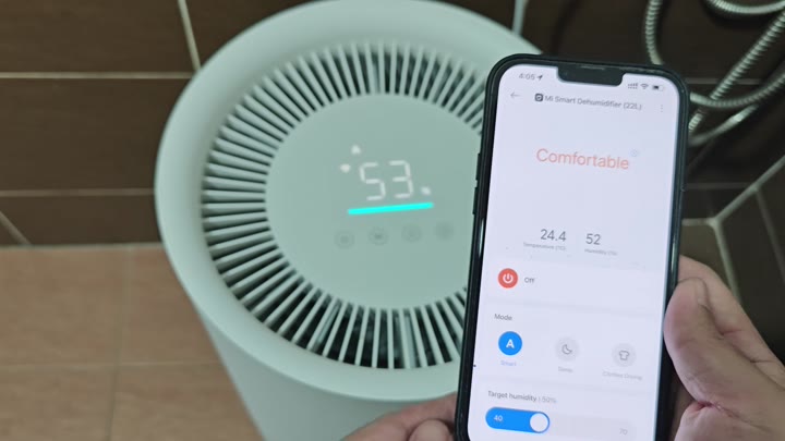 Controlling dehumidifier humidity settings in app Controlling dehumidifier humidity settings in app