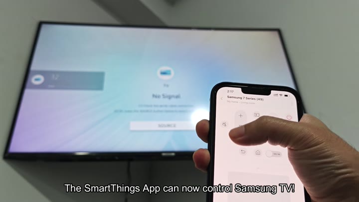 Controlling Samsung TV via SmartThings app Controlling Samsung TV via SmartThings app