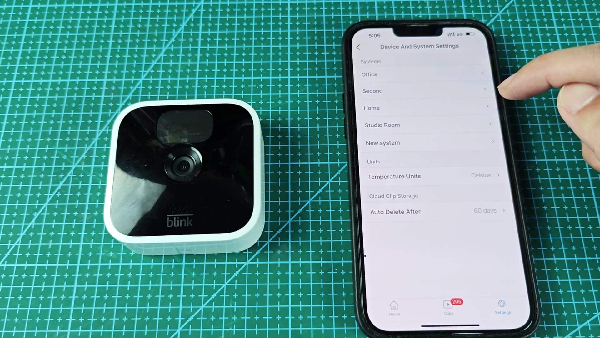 Device and System Settings screen view Device and System Settings screen view