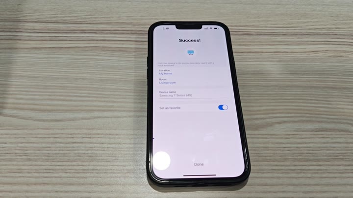 Device setup complete with room assigned Device setup complete with room assigned