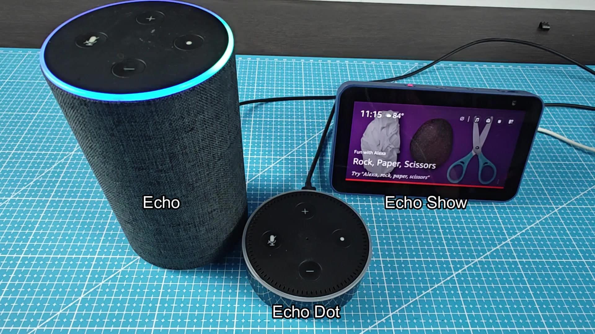 Devices active with blue light rings Devices active with blue light rings