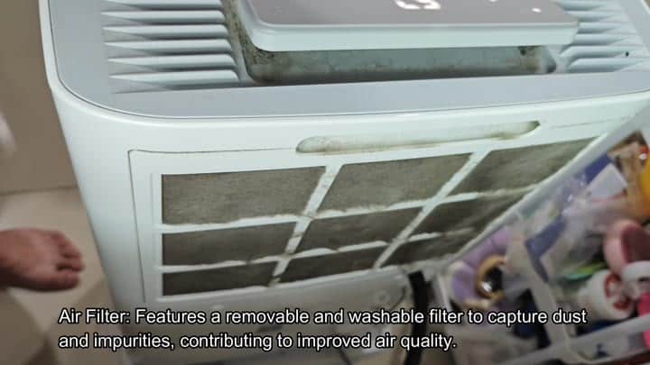 Dirty washable air filter revealed Dirty washable air filter revealed