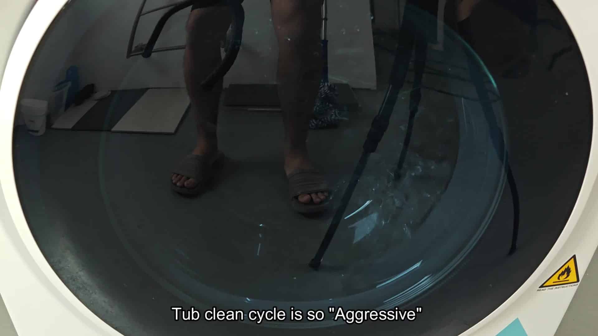 Display reading End after tub clean cycle Display reading End after tub clean cycle