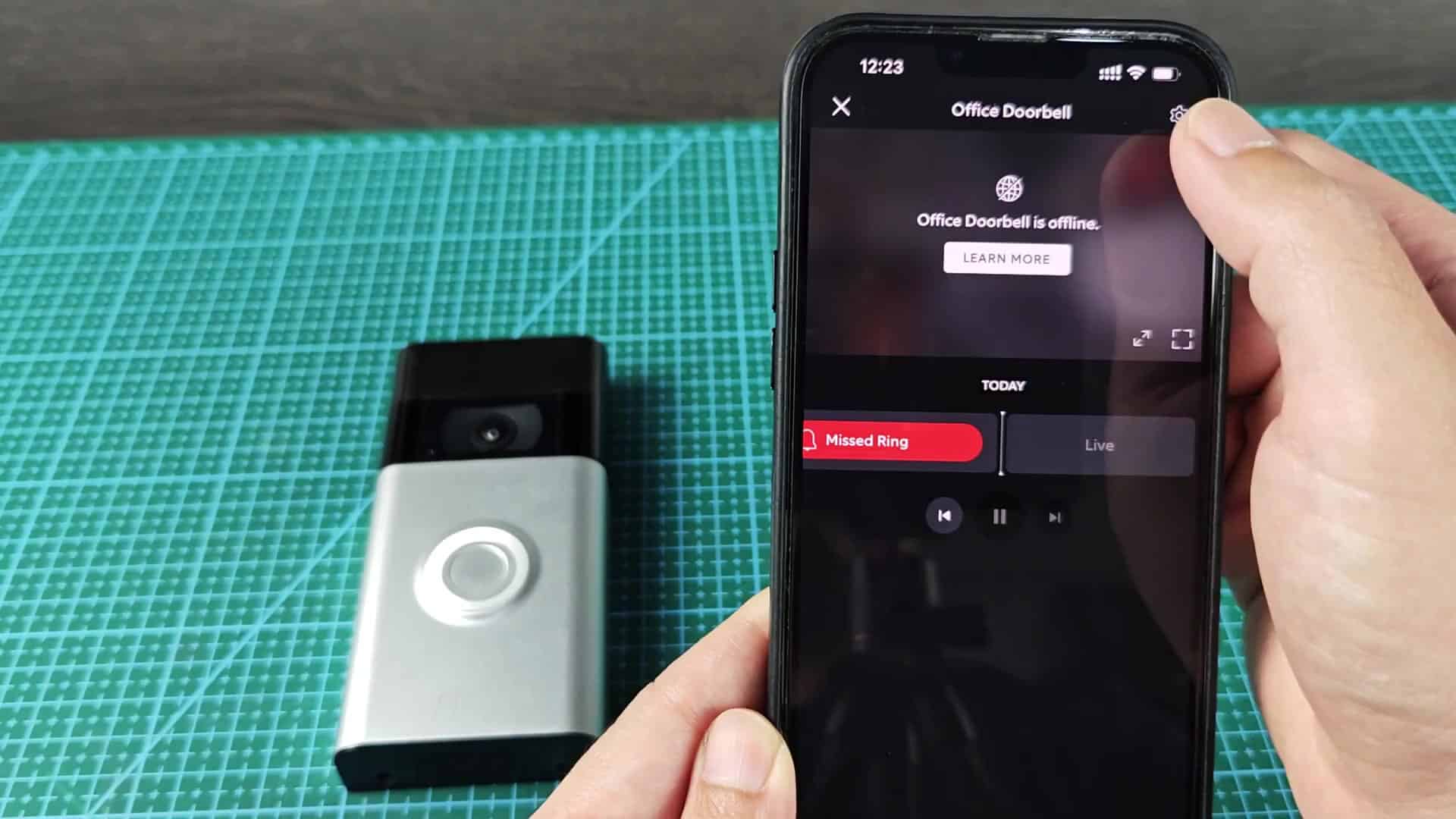Doorbell main device settings page Doorbell main device settings page
