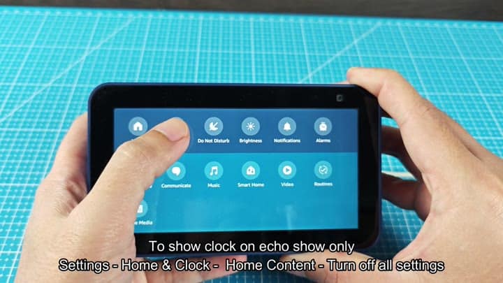 Echo Show 5 main menu settings Echo Show 5 main menu settings
