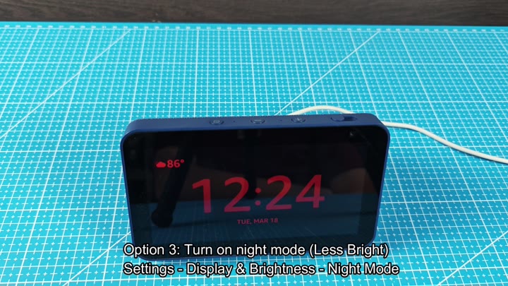 Echo Show night mode red text Echo Show night mode red text