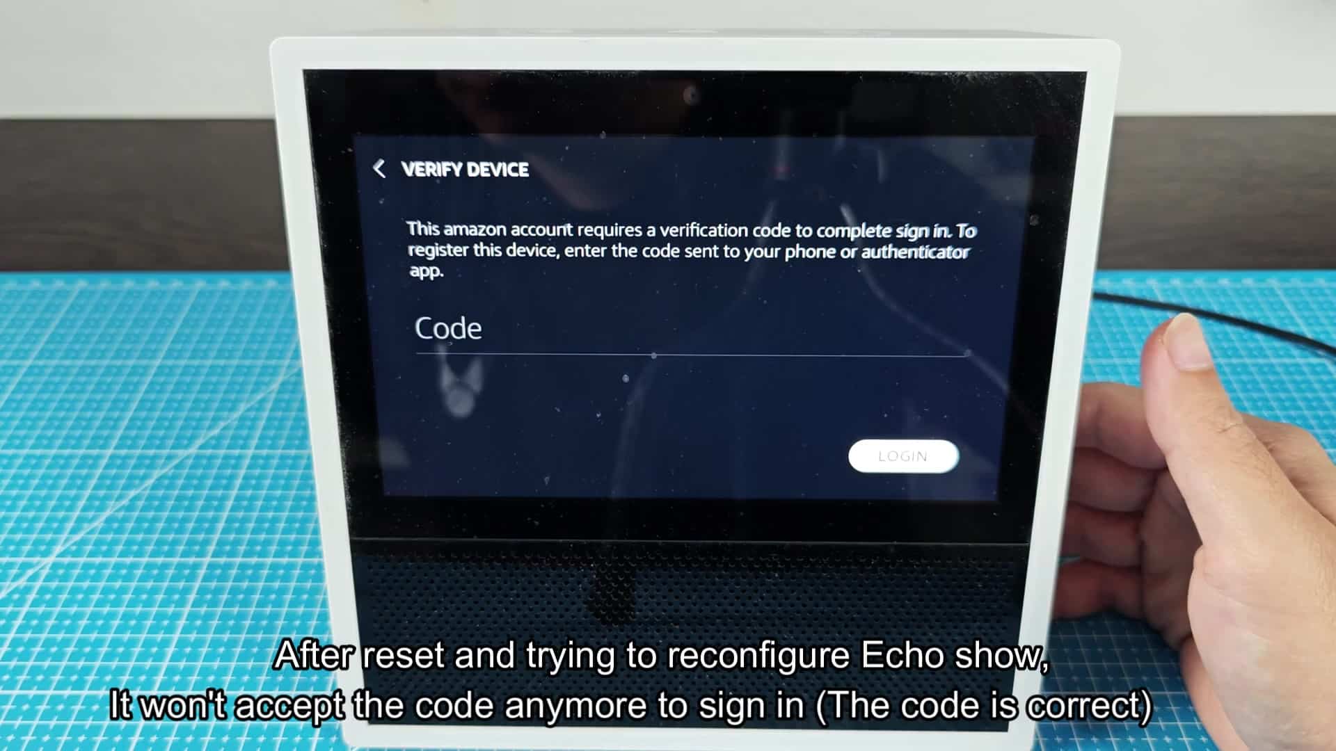 Echo Show verifying device code Echo Show verifying device code