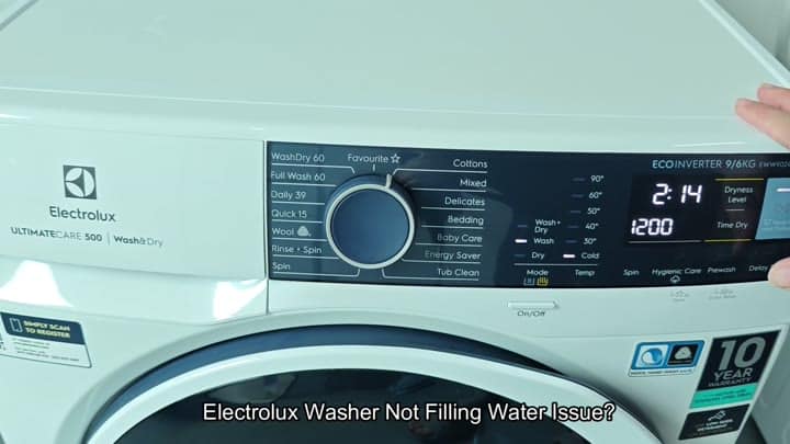 Electrolux UltimateCare 500 washer display panel Electrolux UltimateCare 500 washer display panel